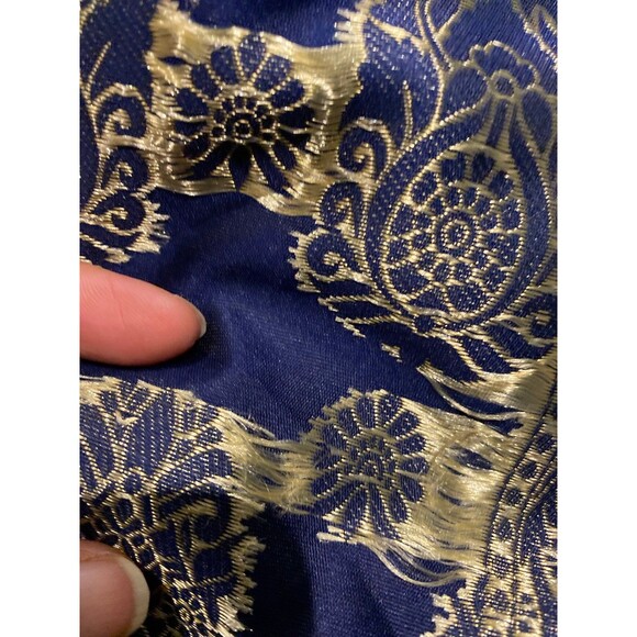 Women's Kanjivaram Pure Banarsi Silk Saree With Blouse Piece Golden Zari NWT - Picture 9 of 12